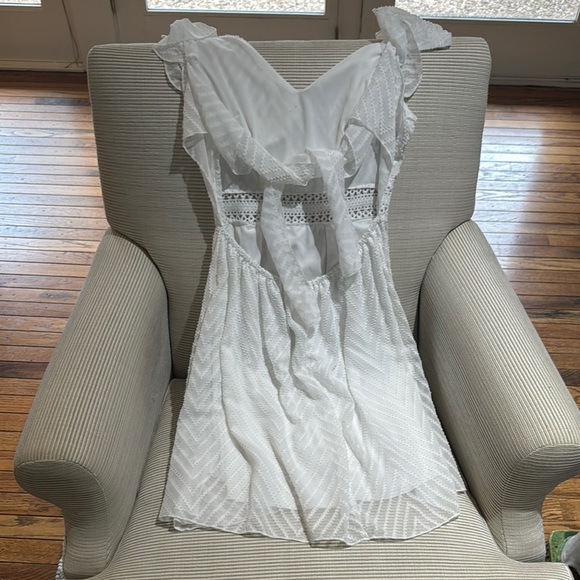 SHEIN White Ruffled Tiered Mini Sundress - Picture 2 of 2